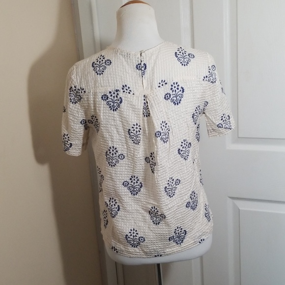 Madewell floral stamp pintuck top - Picture 6 of 9
